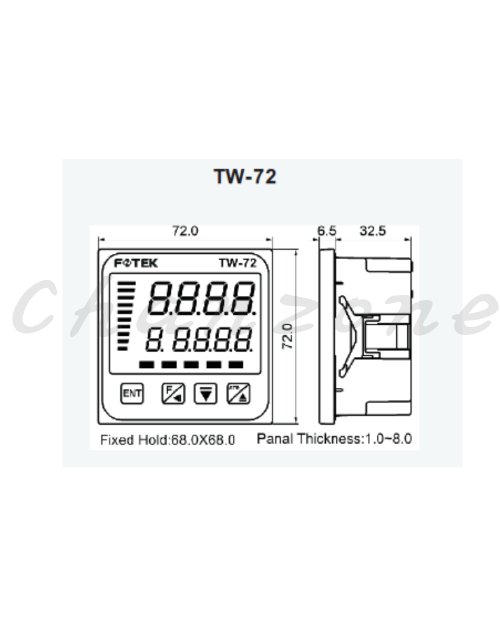 陽明電機 TW系列-72*72mm 工業用週時針 TW-72